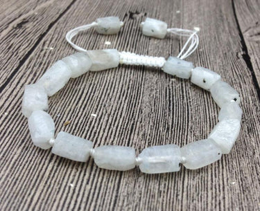 Natural Raw Moonstone NEW BEGINNINGS adjustable Bracelet
